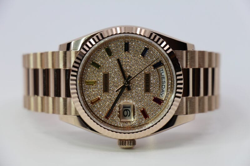 ROLEX DAY-DATE 36 128235 "RAINBOW" - NEW - Image 4
