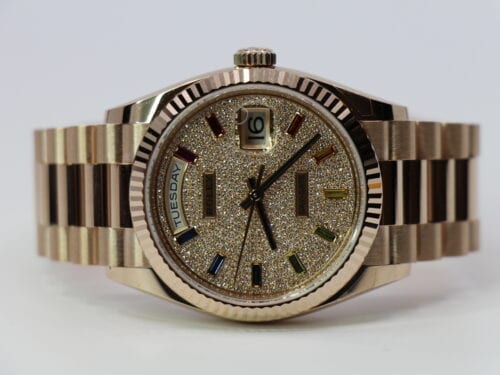 ROLEX DAY-DATE 36 128235 "RAINBOW" - NEW