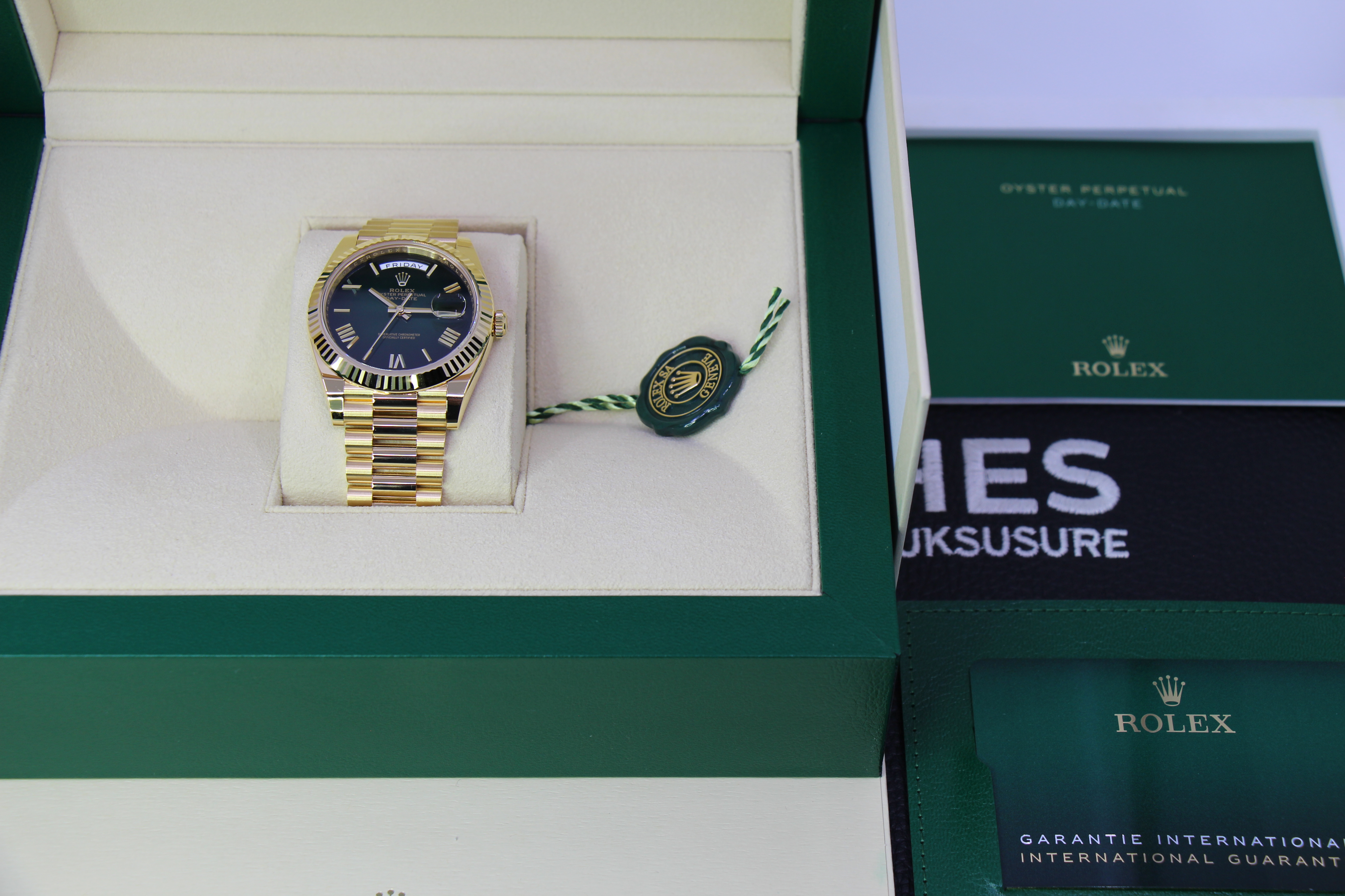 ROLEX DAY-DATE 228238 GREEN OMBRÉ - NEW 12/2024 - Billede 5