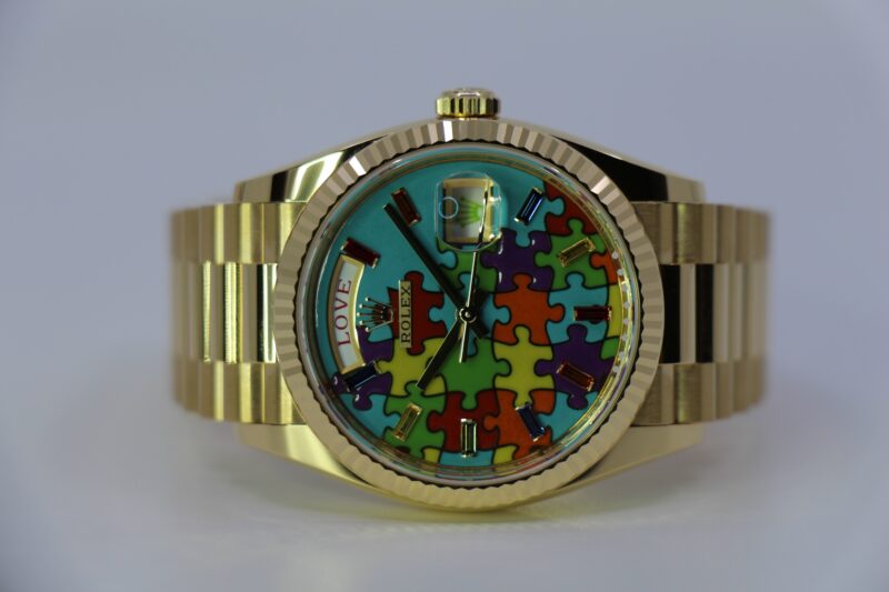 ROLEX DAY-DATE 36 128238 "PUZZLE" - NEW 01/2025