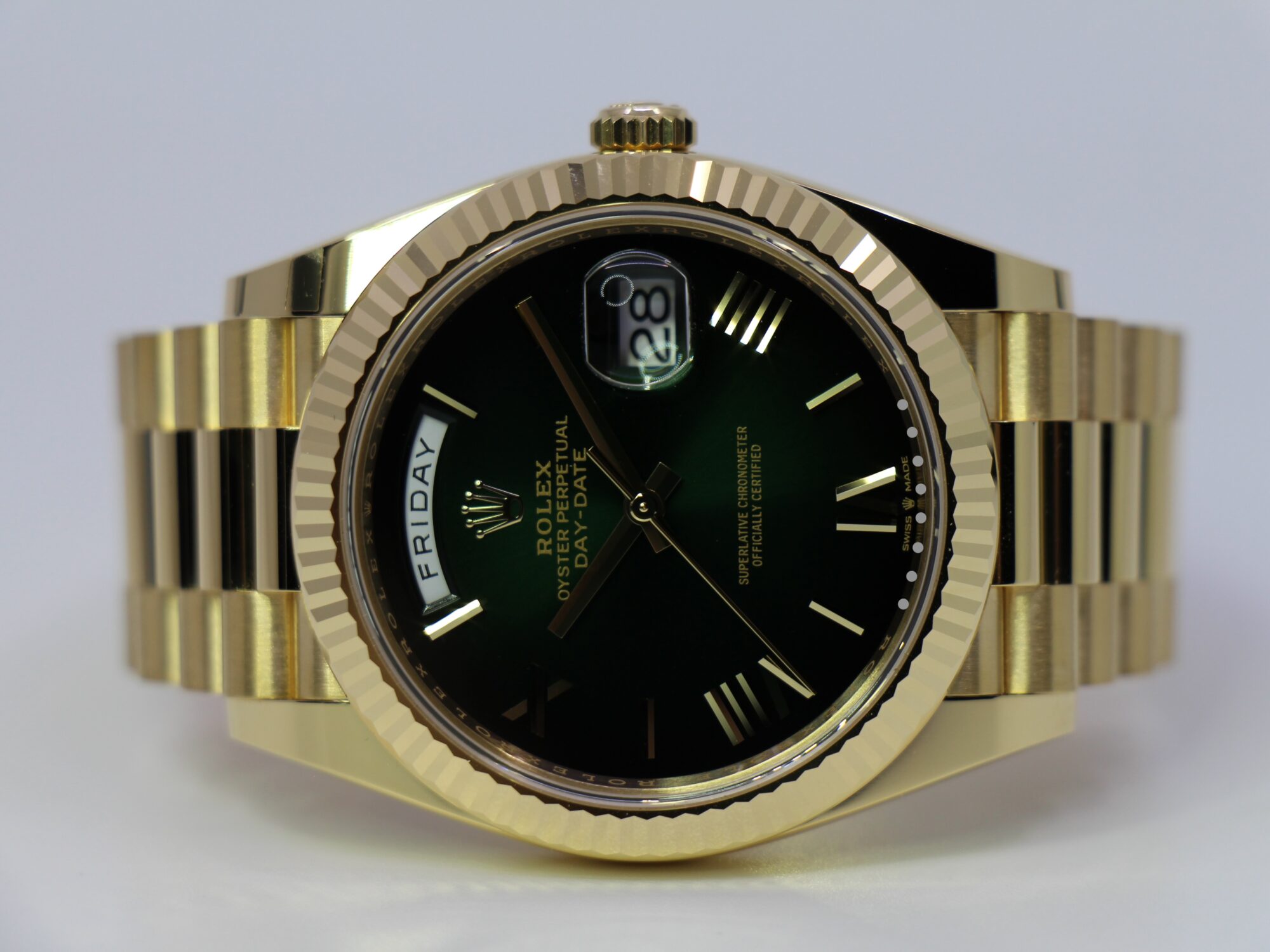 ROLEX DAY-DATE 40 228238 GREEN OMBRÉ - NEW
