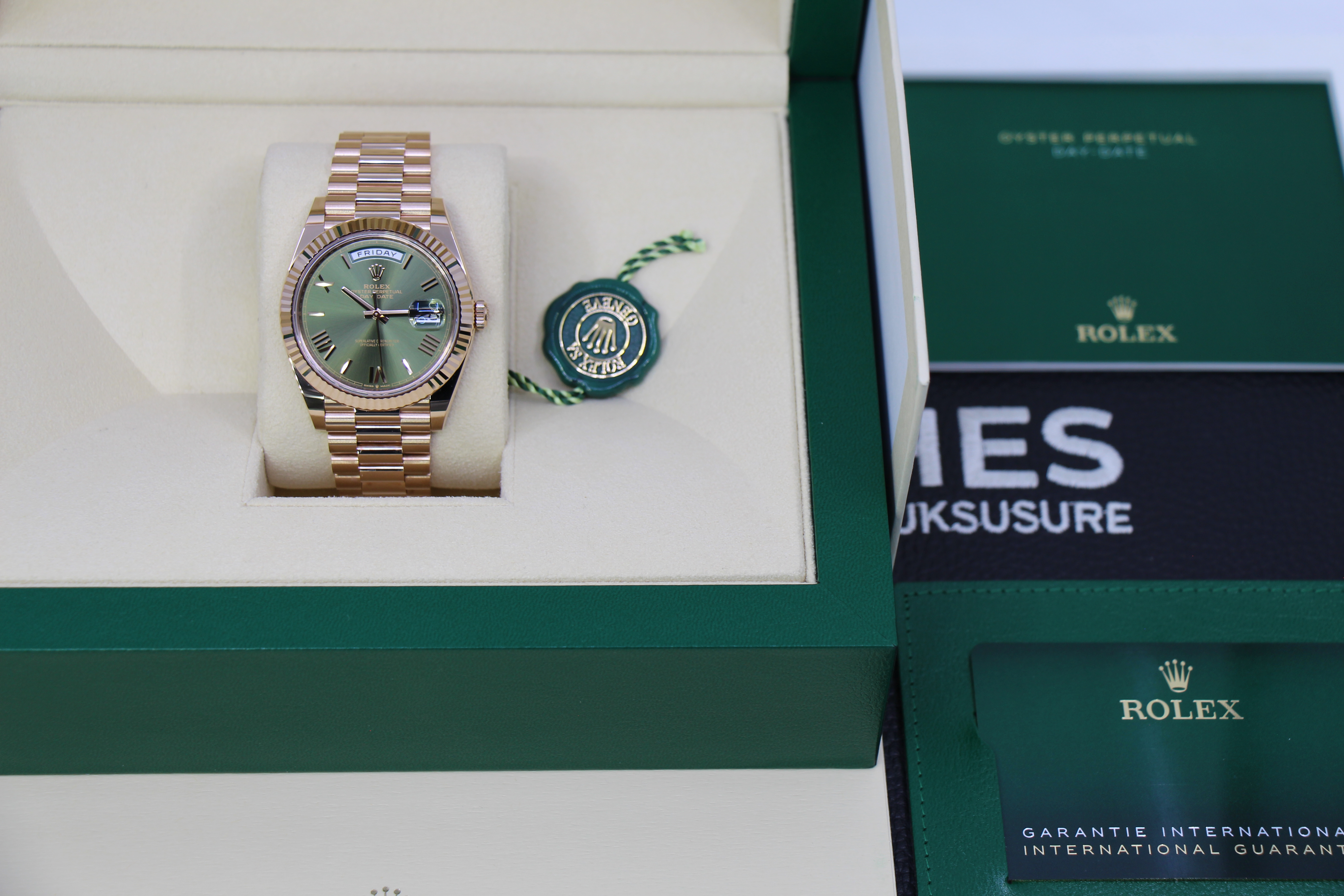 ROLEX DAY-DATE 40MM 228235 OLIVE GREEN - LIKE NEW - Billede 5