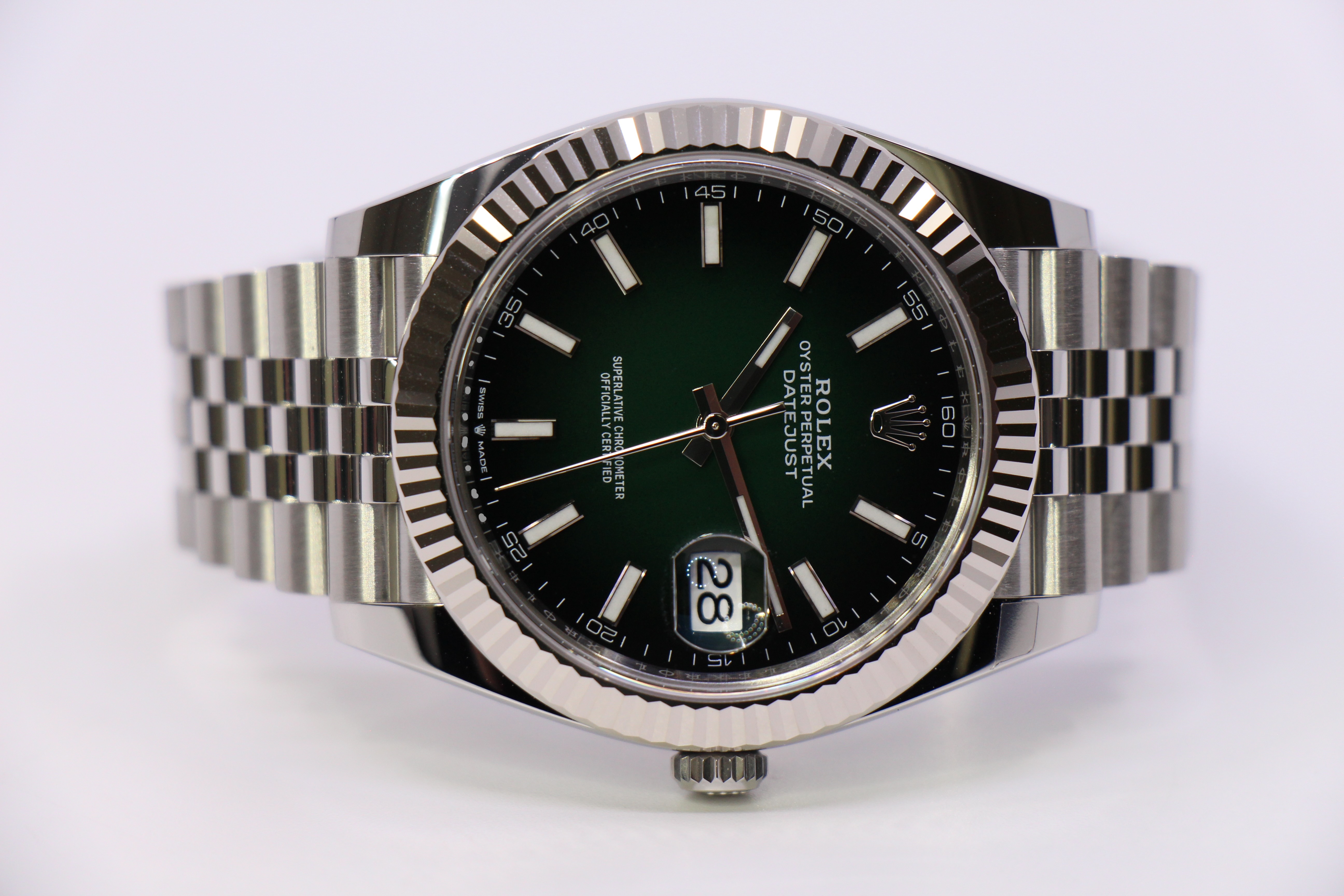 ROLEX DATEJUST 41MM 126334 GREEN OMBRÉ - NEW 07/2026 - Billede 4