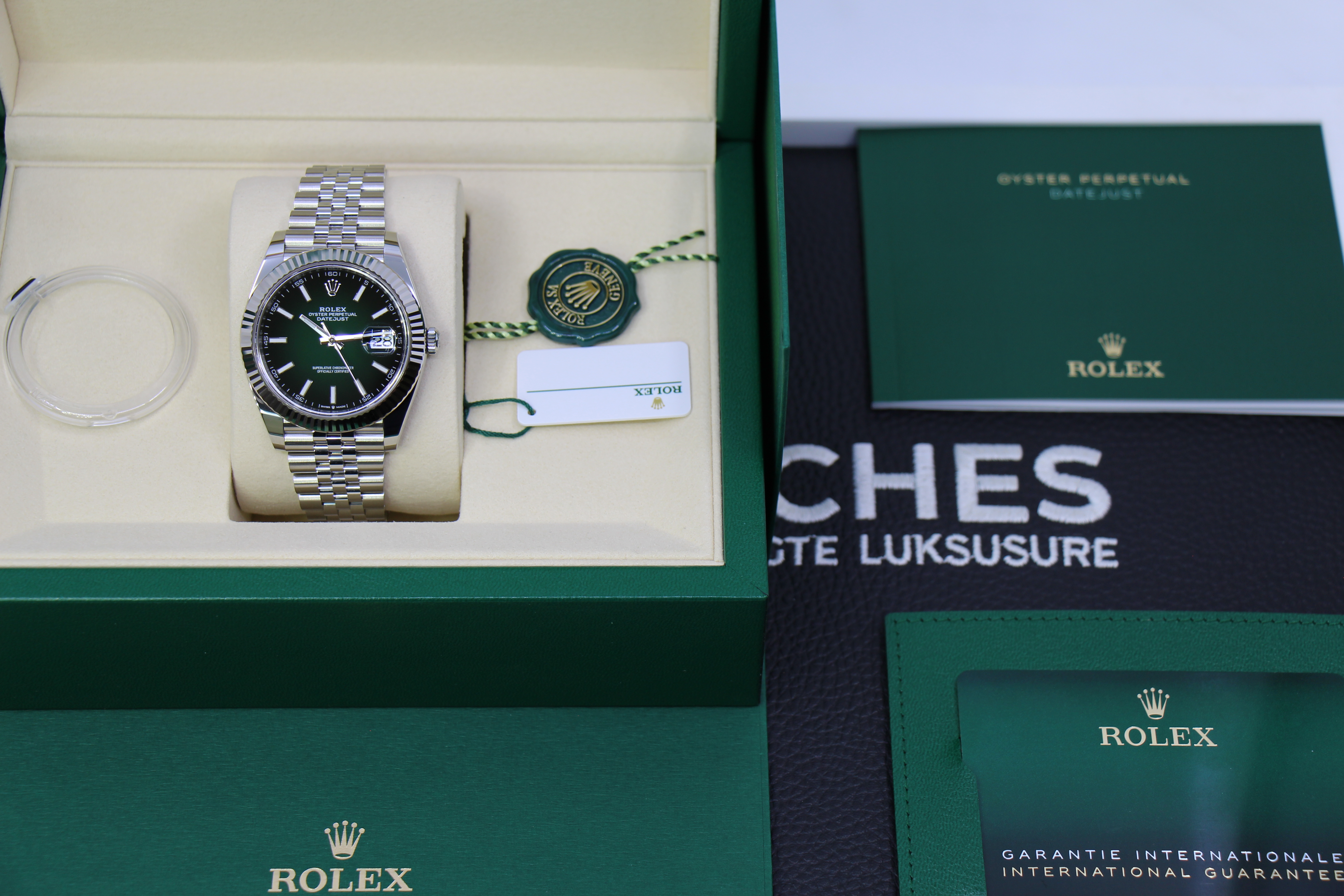 ROLEX DATEJUST 41MM 126334 GREEN OMBRÉ - NEW 07/2026 - Billede 5