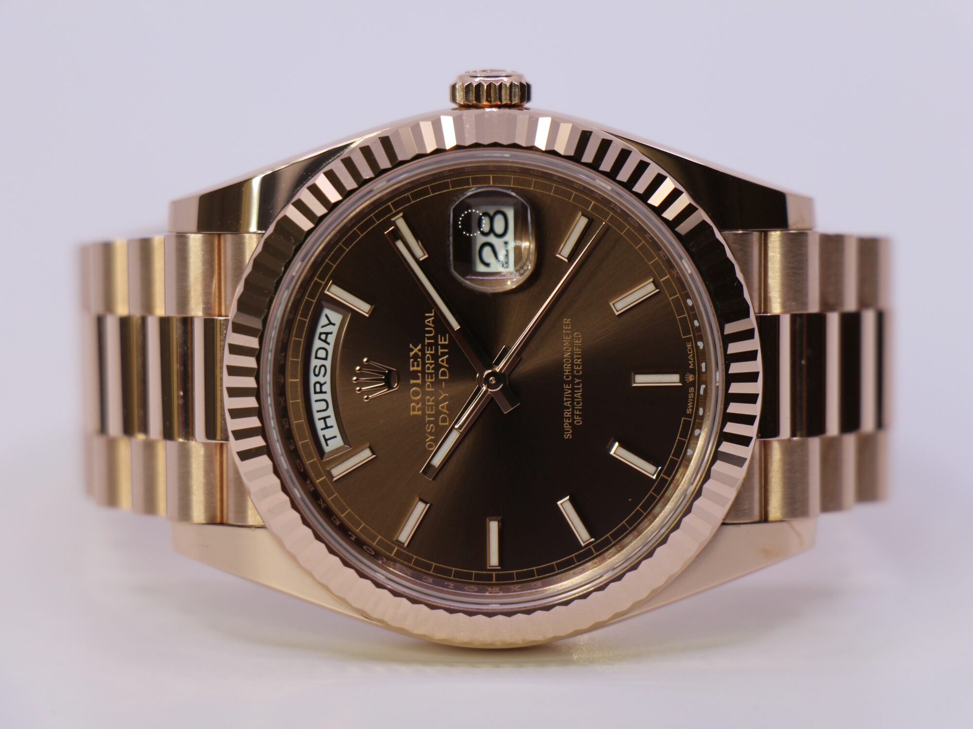 ROLEX DAY-DATE 40MM 228235 CHOCO - LIKE NEW