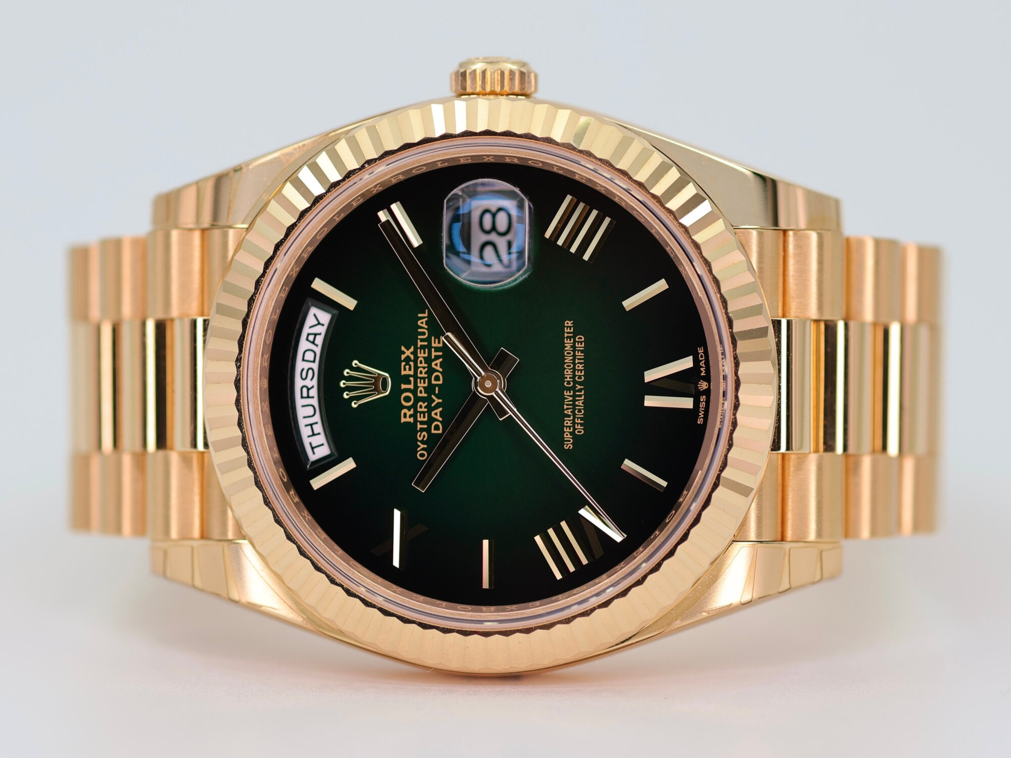 ROLEX DAY-DATE 40 228238 GREEN OMBRÉ