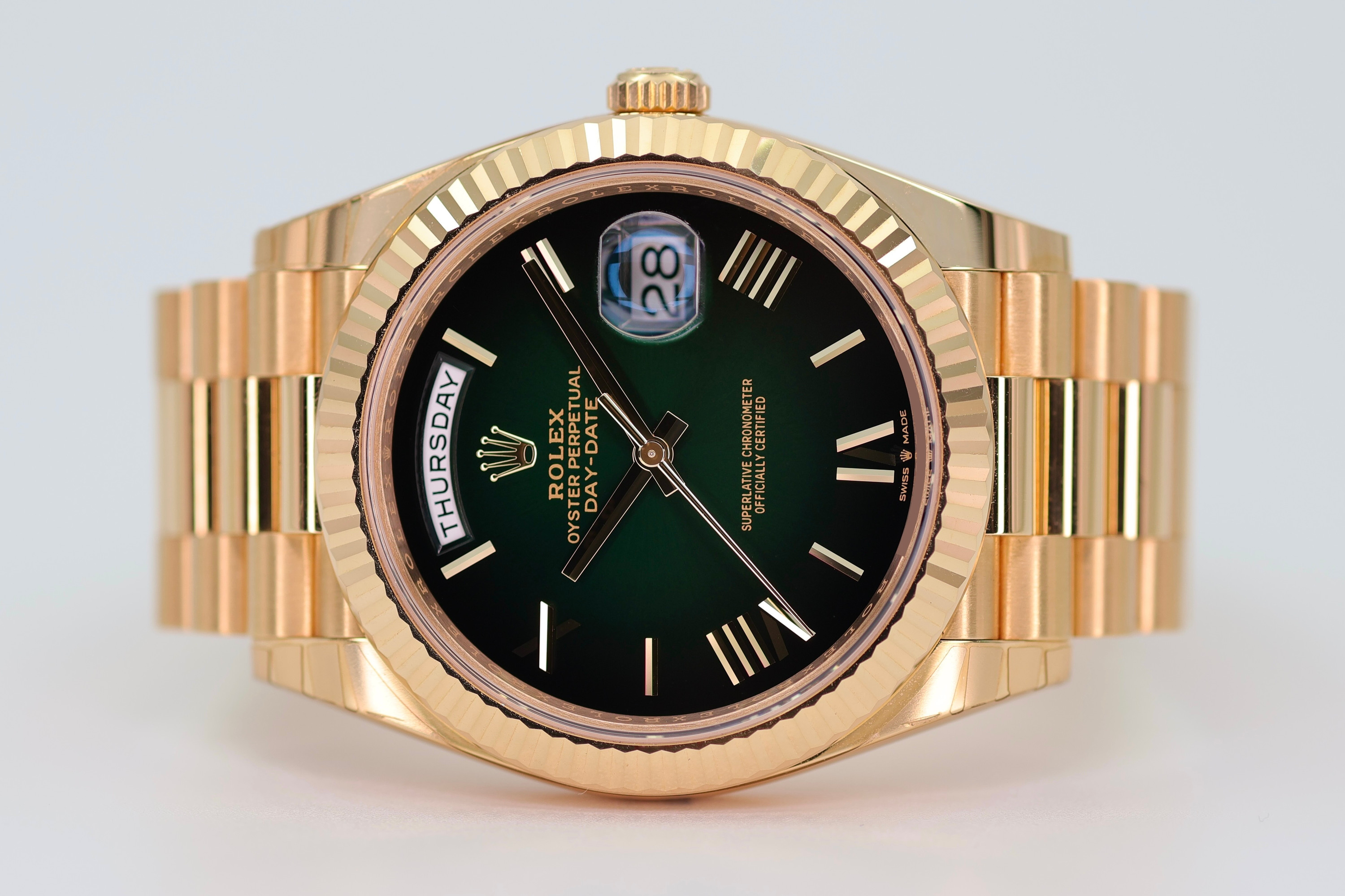 ROLEX DAY-DATE 40 228238 GREEN OMBRÉ