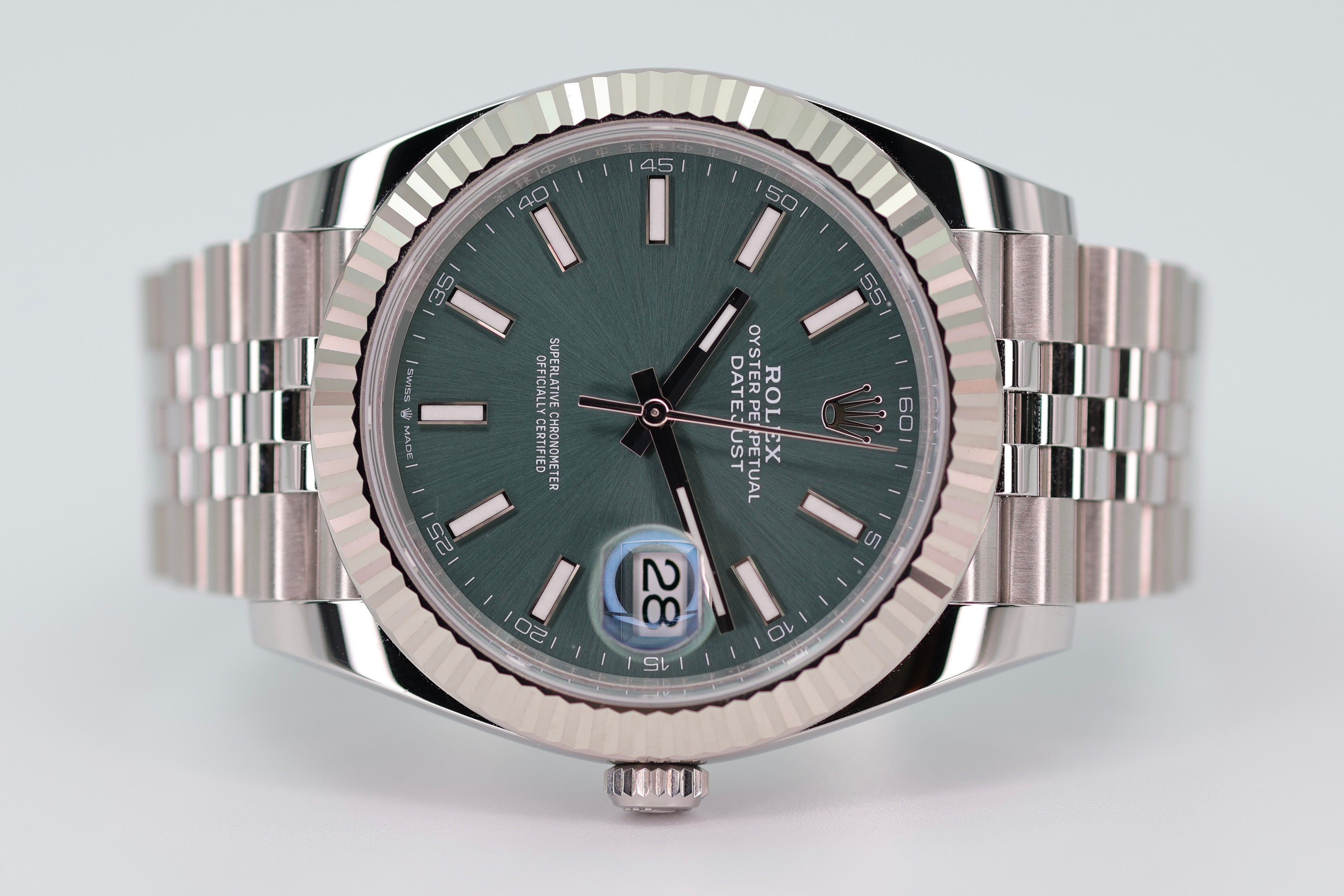 ROLEX DATEJUST 41MM 126334 MINT GREEN - LIKE NEW 09/2026 - Billede 4