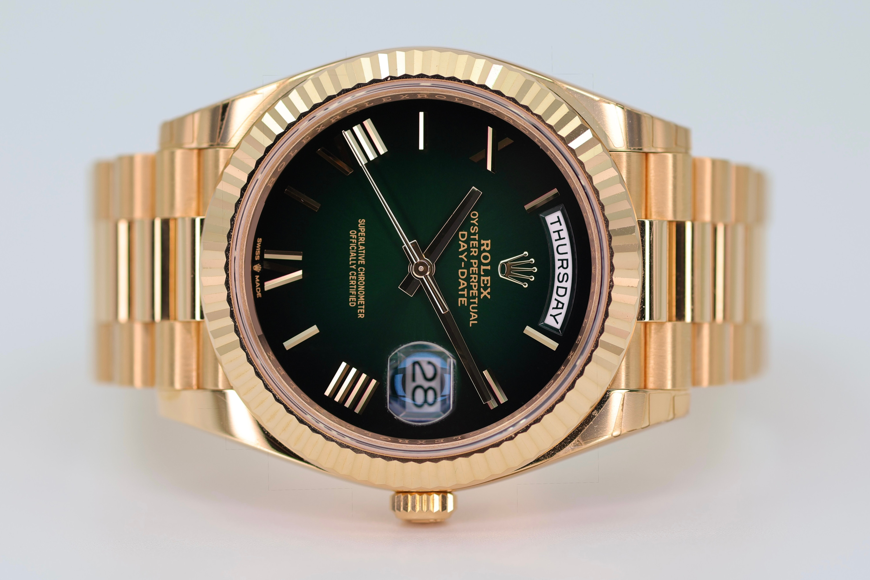 ROLEX DAY-DATE 40 228238 GREEN OMBRÉ - Billede 4